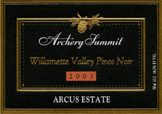 Arcus Estate Oregon Pinot Noir