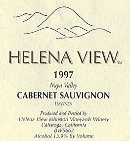 Helena View Napa Valley Cabernet Sauvignon