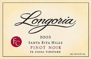 Pinot Noir - Santa Rita Hills, Fe Ciega Vineyard