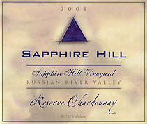 Sapphire Hill Reserve Chardonnay, Russian River Valley