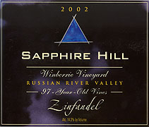 Sapphire Hill Zinfandel, Russian River Valley