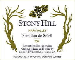 Stony Hill Semillon de Soleil