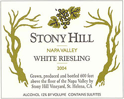 Stony Hill White Riesling