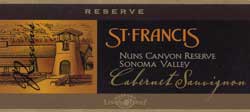 Reserve Cabernet Sauvignon, Sonoma County