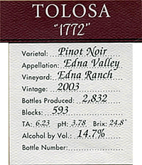 "1772" Pinot Noir