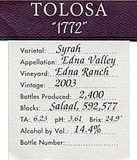 "1772" Syrah