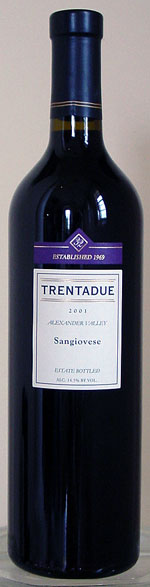 Sangiovese, Alexander Valley Estate