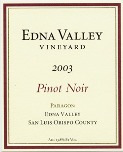 Pinot Noir Paragon Vineyard