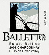 2001 Balletto Estate Chardonnay