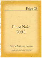 Paige 23 Pinot Noir