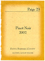 Paige 23 Pinot Noir