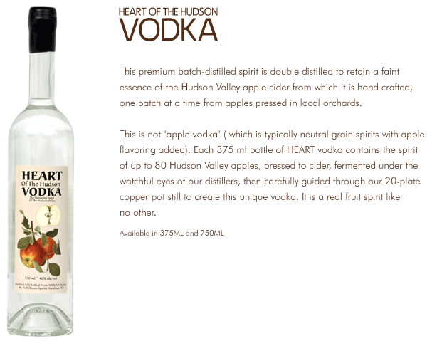 Heart of the Hudson Vodka